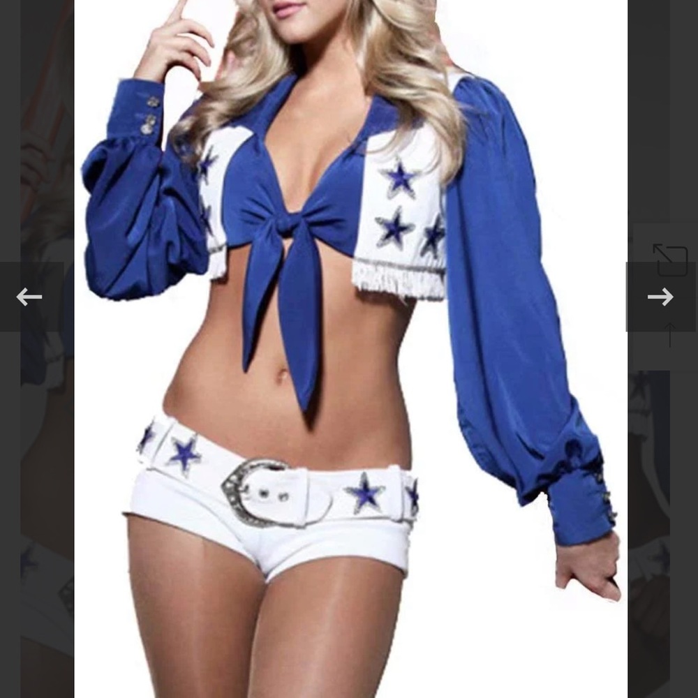 Dallas Cowboys Cheerleader Costume + Pom Poms! 💙
